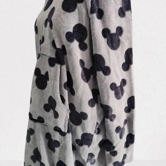 Disney Micky Mouse Fleece Women's Pullover Top Size Extra Large Grey and Blue - Picture 5 of 8